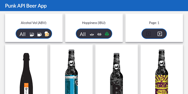 Filtering by hops and ABV in the app